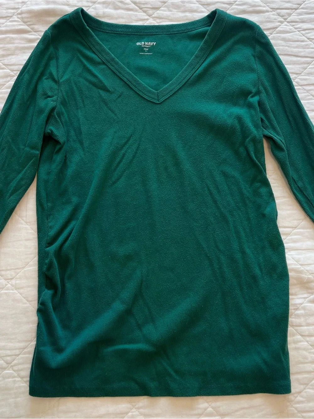 Old Navy Maternity Bundle - 3 Long Sleeve Tops - Green, Brown, Light Gray